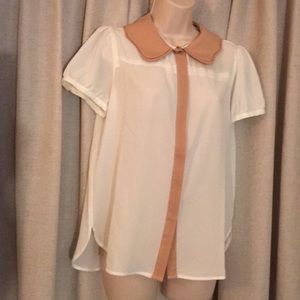 Beautiful brand new blouse double Peter Pan collar